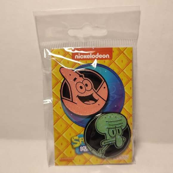 Patrick Star and Squidward Tentacles Official Spongebob Pin Set - Picture 5 of 5